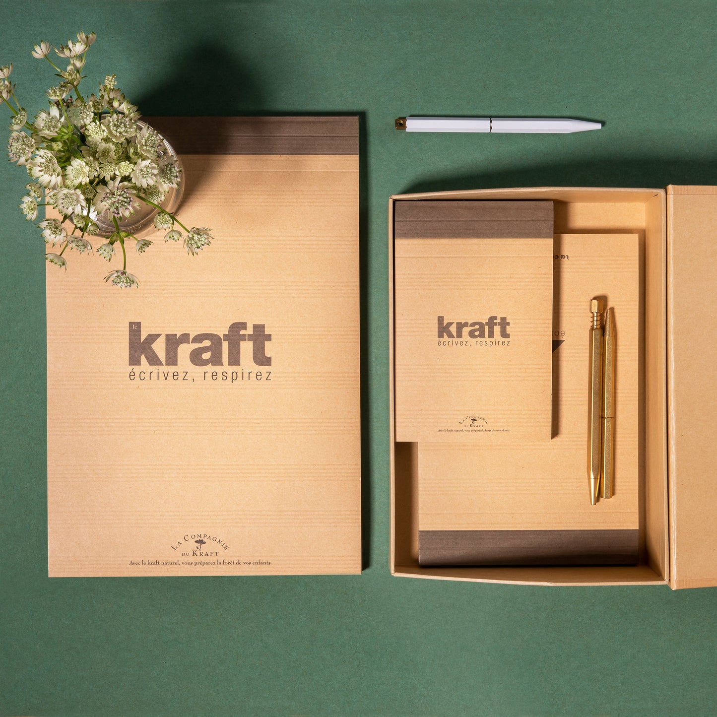 Bloc notes papier milleraies de la Compagnie du Kraft