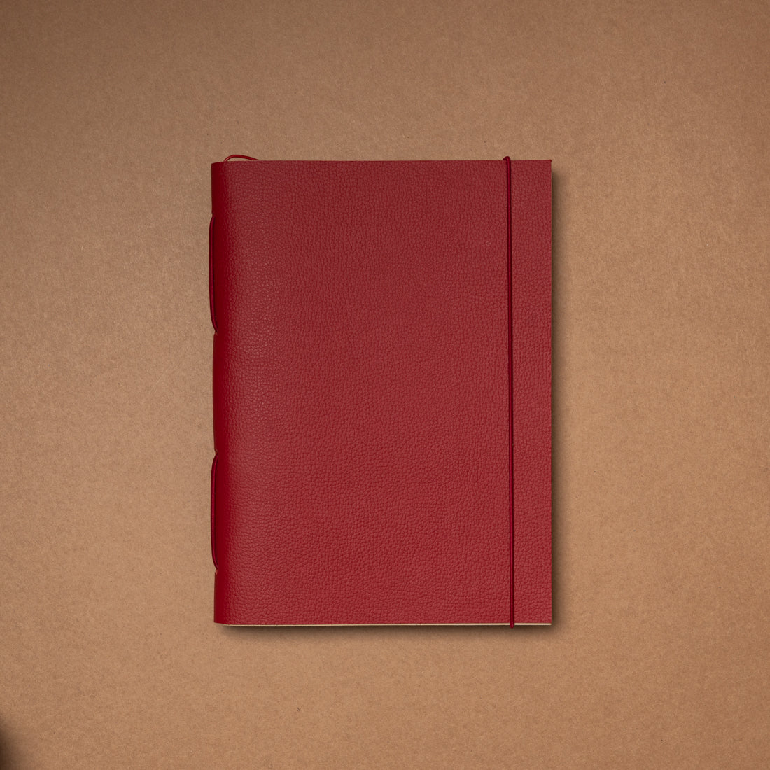 Carnet Duorganum cuir L garance grainé de La Compagnie du Kraft