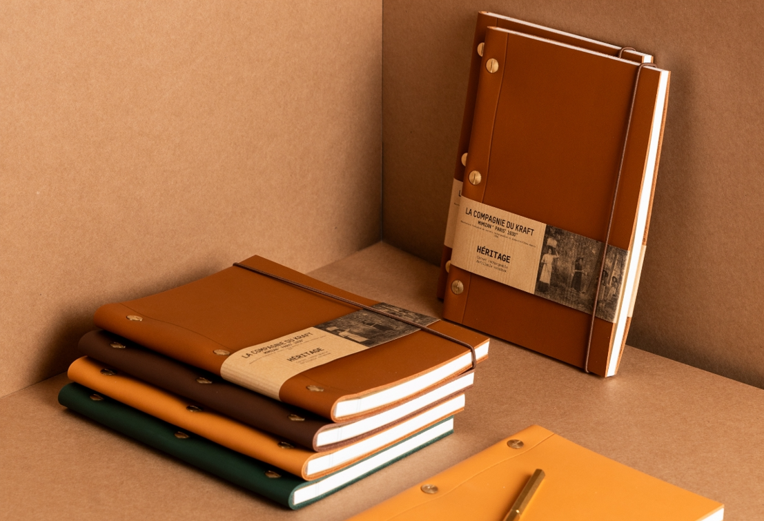 Carnet Heritage cuir de La Compagnie du Kraft