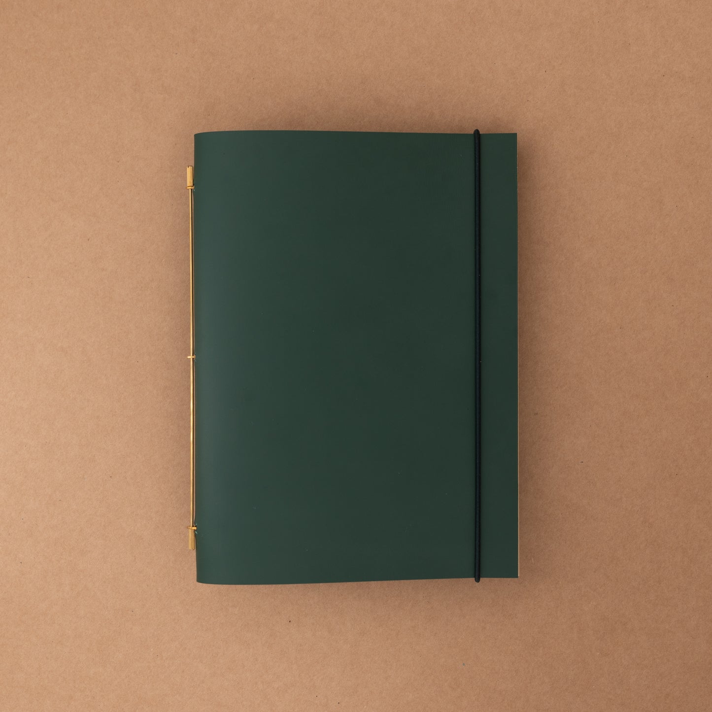 Carnet Novum Organum cuir vert pin de La Compagnie du Kraft
