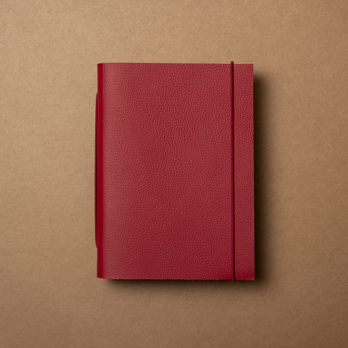 Carnet Duorganum cuir M garance grainé de La Compagnie du Kraft