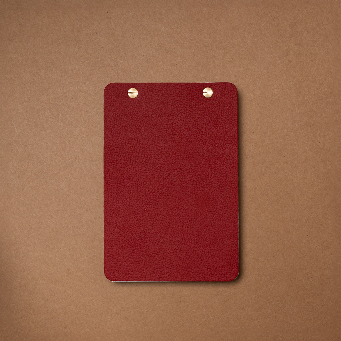 Carnet en cuir iKraft garance grainé rouge de La Compagnie du Kraft