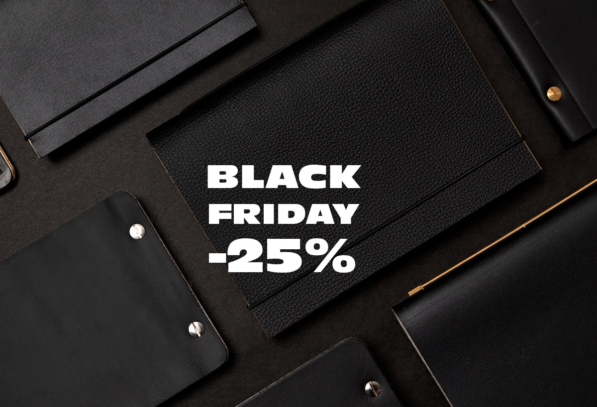 Carnets en cuir noirs de la Compagnie du Kraft