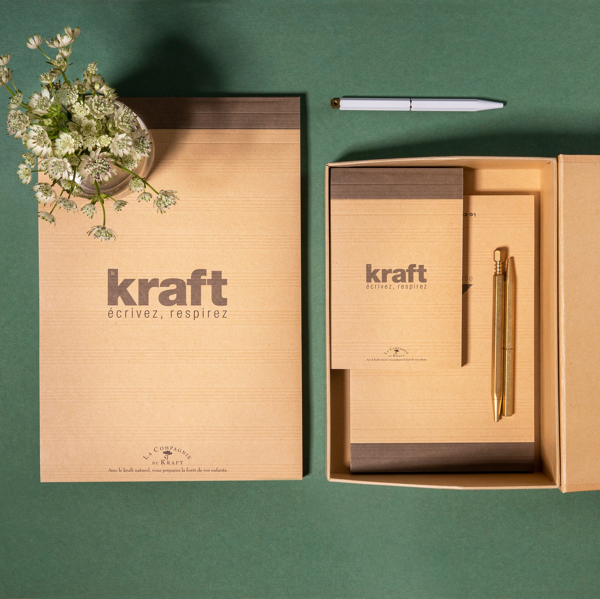 Bloc notes papier milleraies de la Compagnie du Kraft
