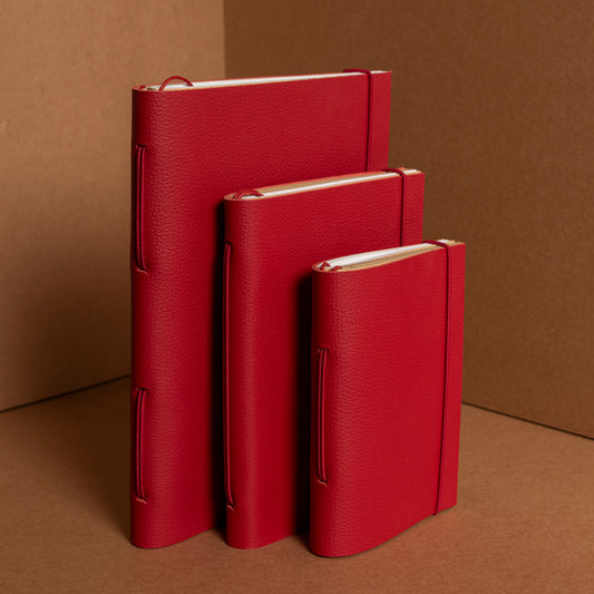 Carnets de projets cuir Duorganum en tailles S, M et L de La Compagnie du Kraft