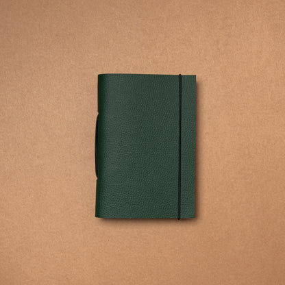 Carnet Duorganum cuir s vert grainé de La Compagnie du Kraft
