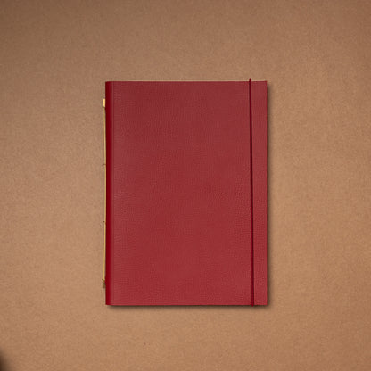 Carnet novum organum cuir L garance grainé de La Compagnie du Kraft