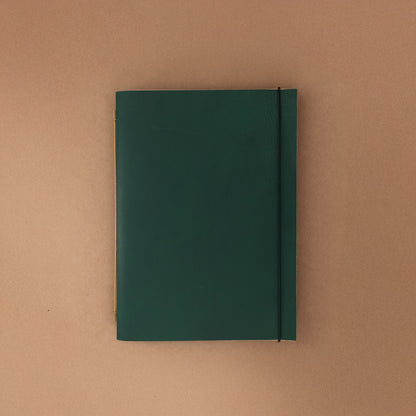 Carnet Novum Organum cuir vert pin de La Compagnie du Kraft