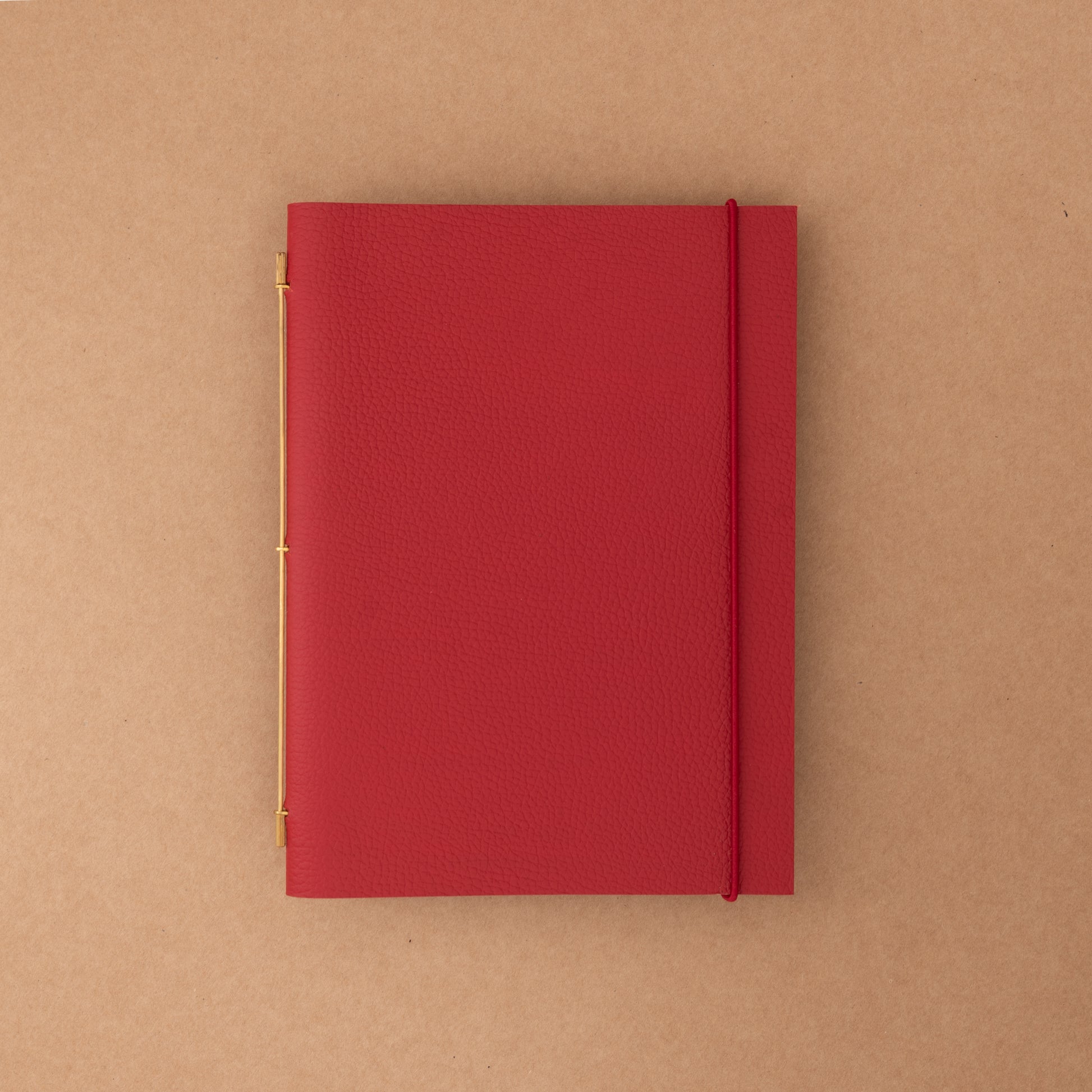 Carnet Novum Organum cuir garance grainé de La Compagnie du Kraft