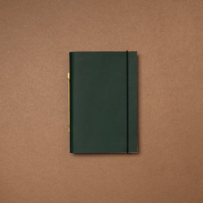 Carnet novum organum cuir s vert pin de La Compagnie du Kraft