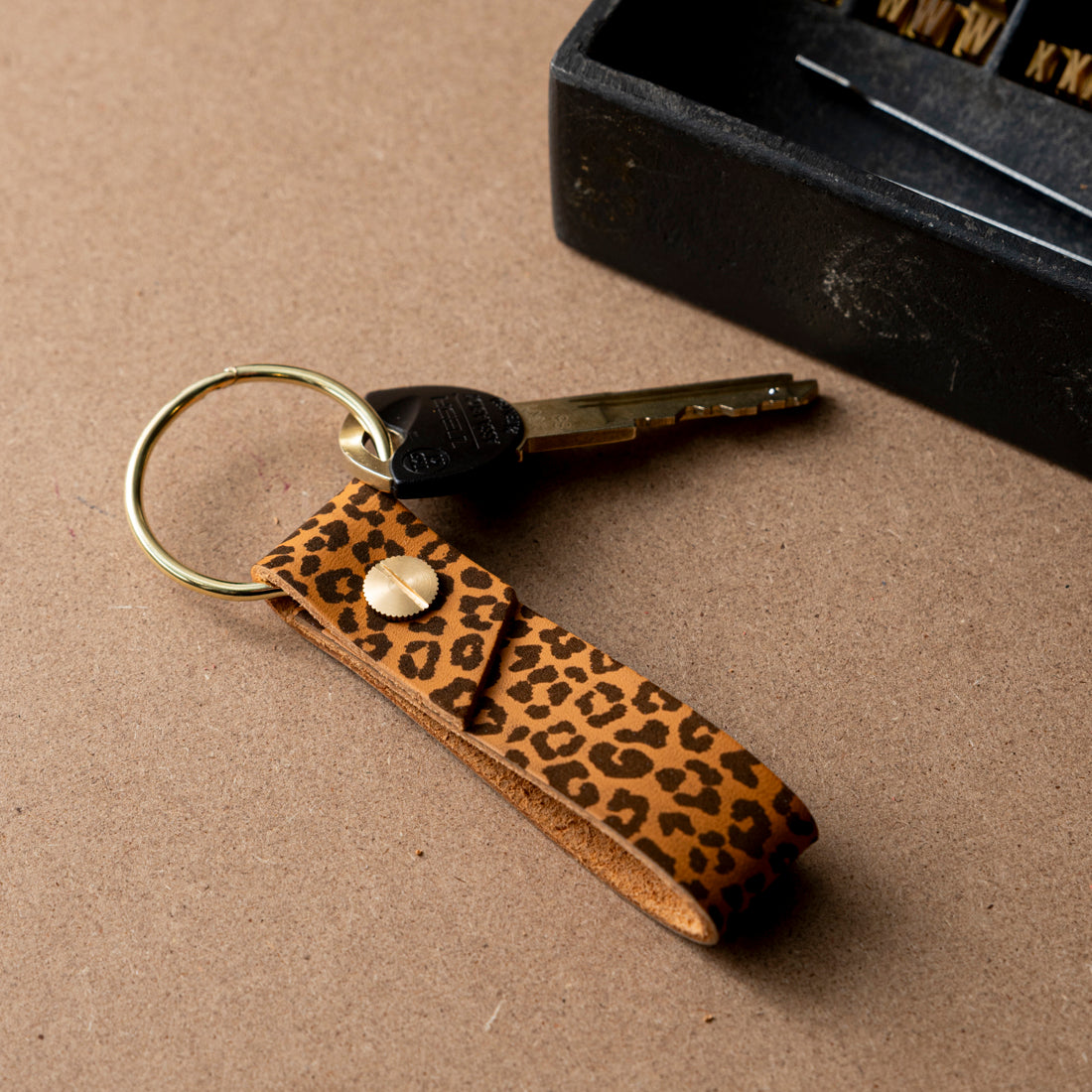 Novum Organum leather keychain