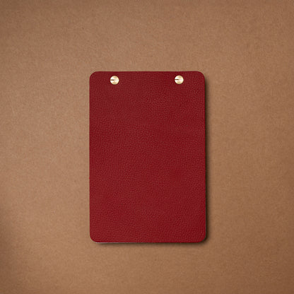 Carnet en cuir iKraft garance grainé rouge de La Compagnie du Kraft