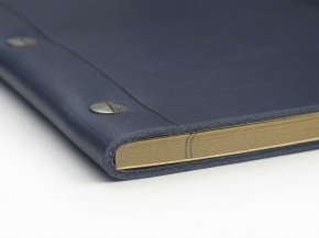 A5 Leather Notebook - Cobalt