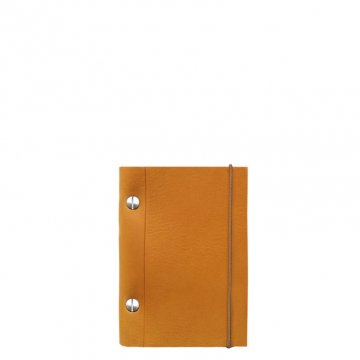 A6 Leather Notebook - Gold