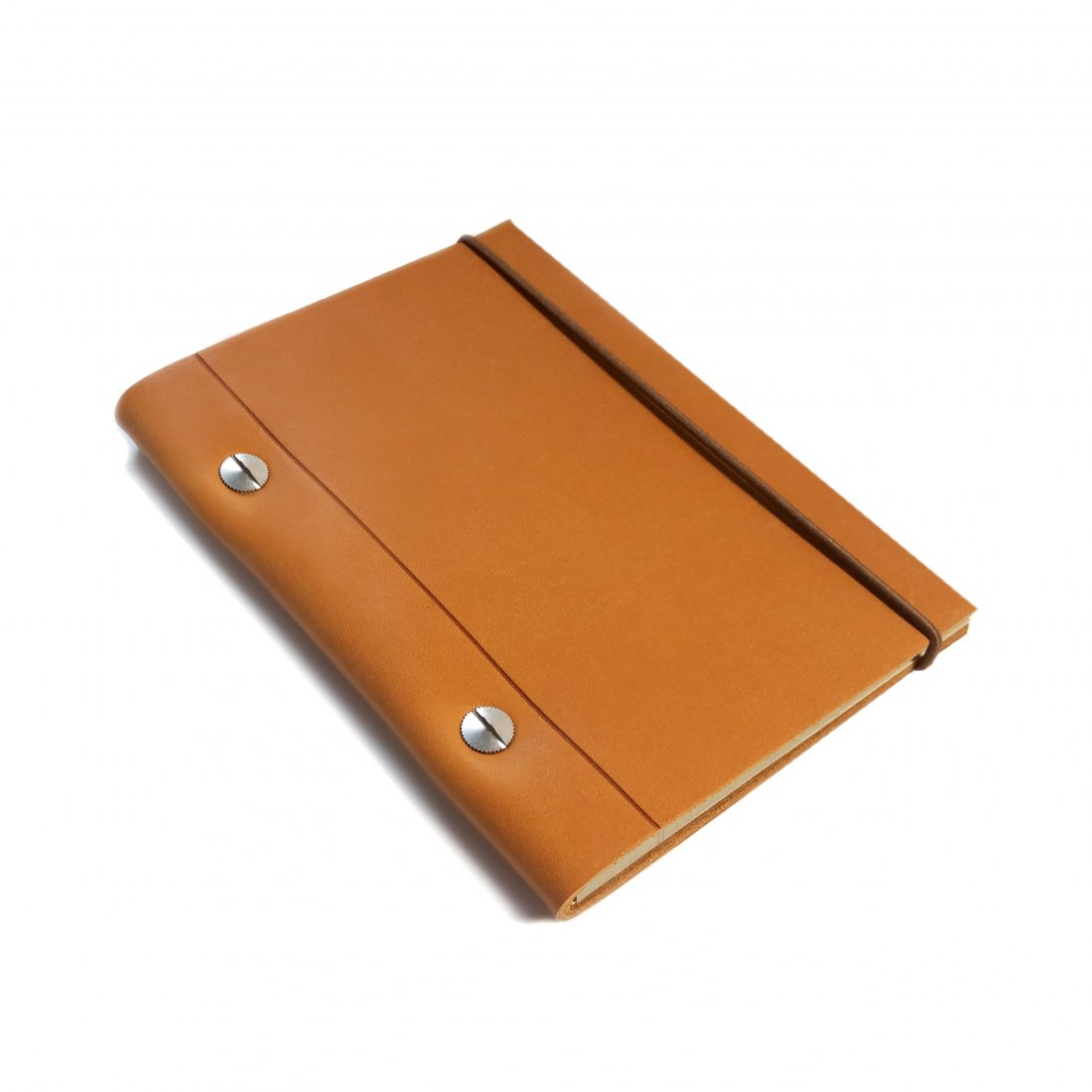 A6 Leather Notebook - Gold