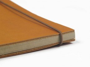 A5 Leather Notebook - Gold