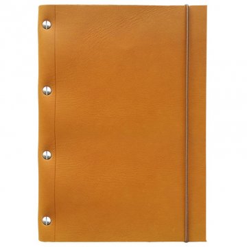 A4 Leather Notebook - Gold