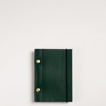 A6 Leather Notebook - Smooth Green