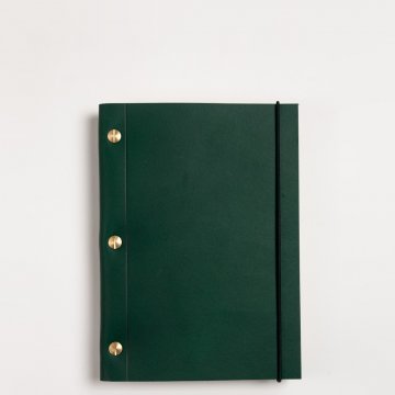 A5 Leather Notebook - Smooth Green